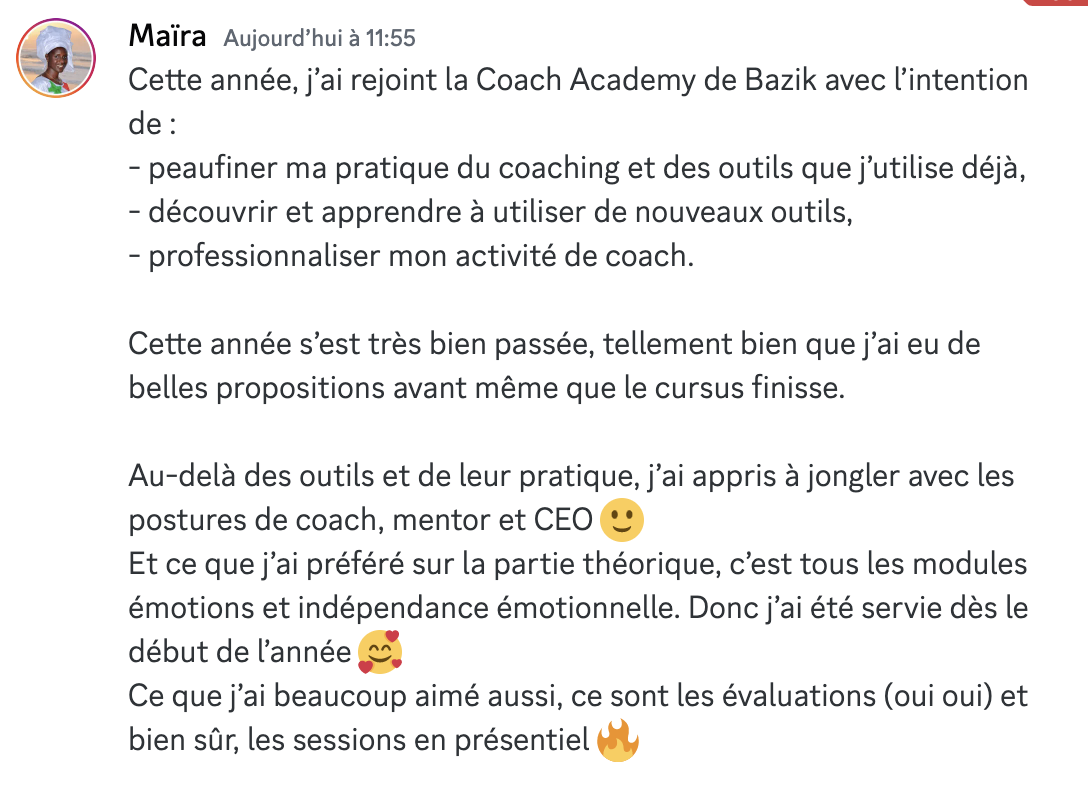 Message d'élève