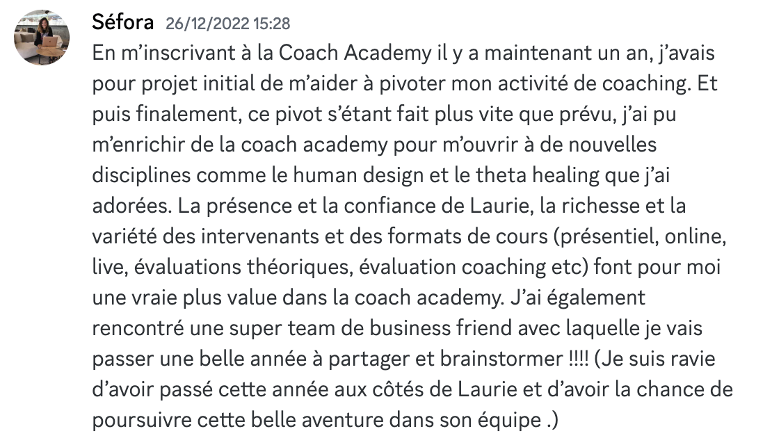 Message d'élève