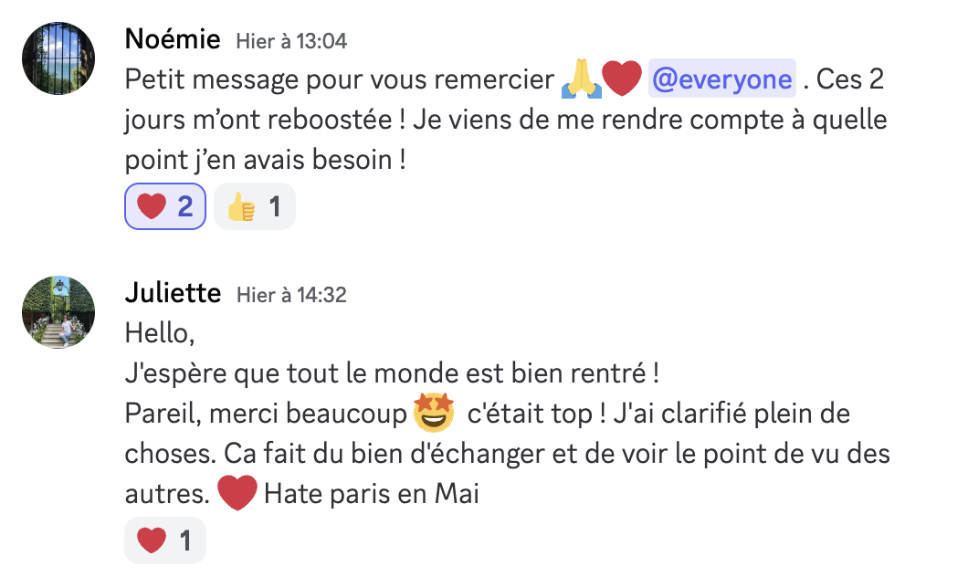 Message d'élève