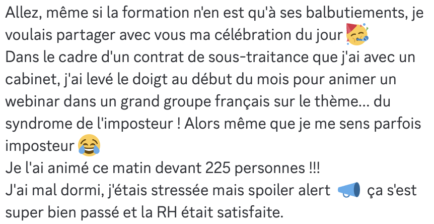 Message d'élève