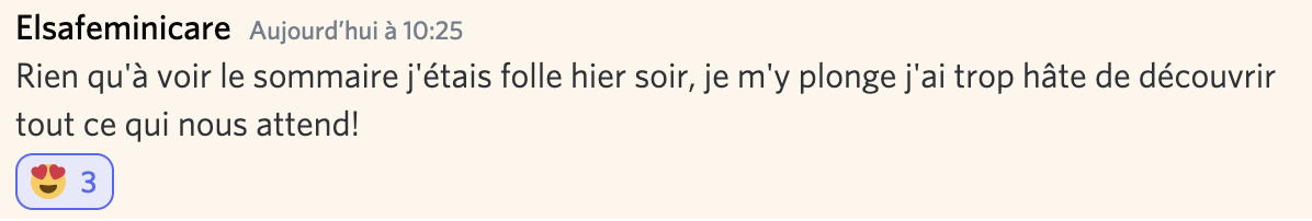 Message d'élève