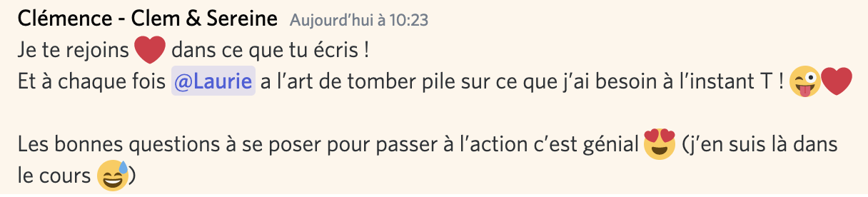 Message d'élève