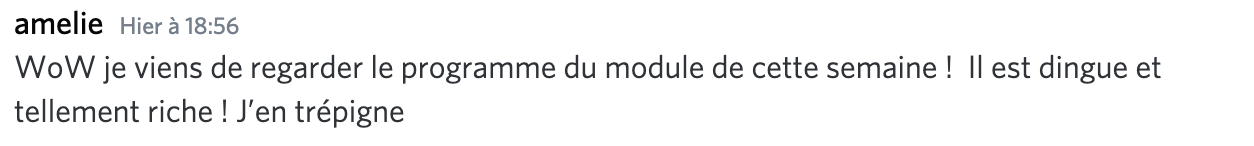 Message d'élève