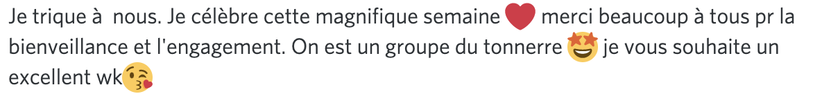 Message d'élève
