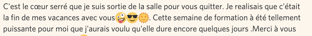 Message d'élève