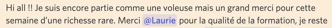 Message d'élève