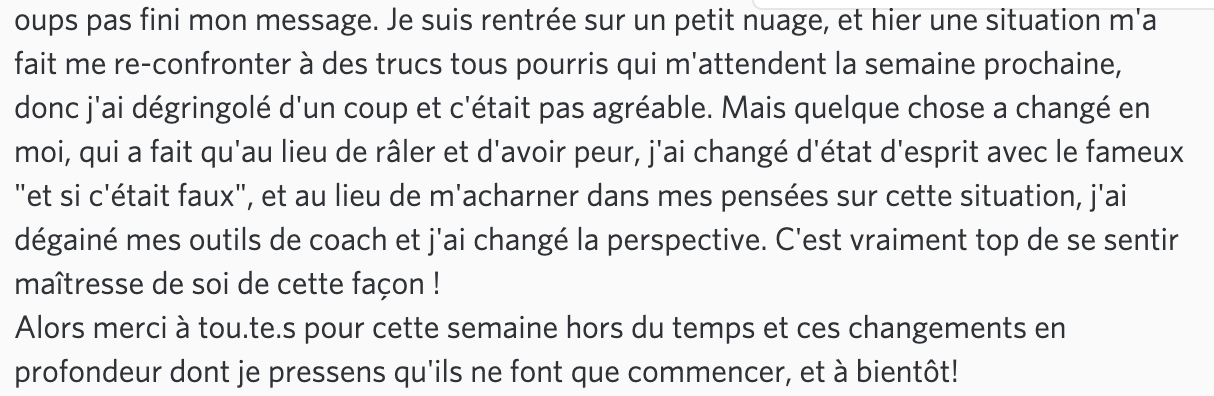 Message d'élève