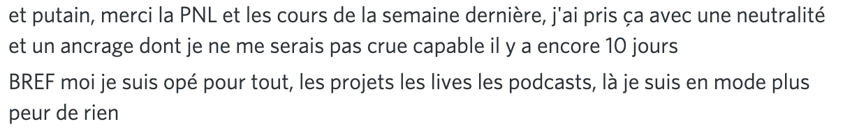 Message d'élève