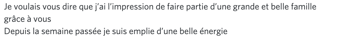 Message d'élève
