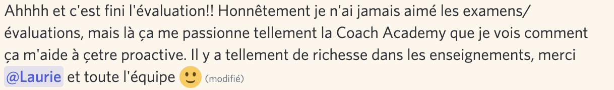 Message d'élève