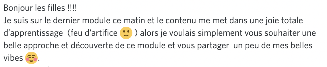 Message d'élève