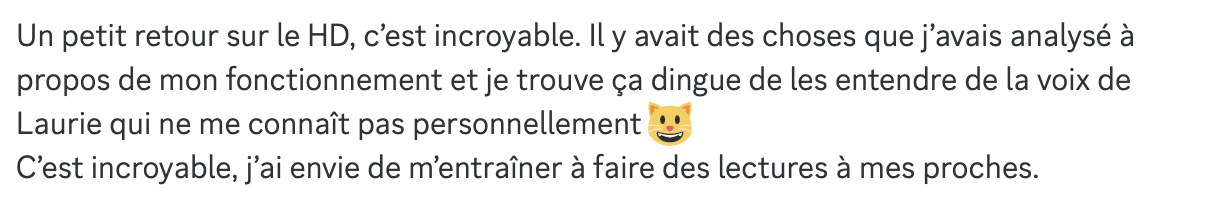 Message d'élève