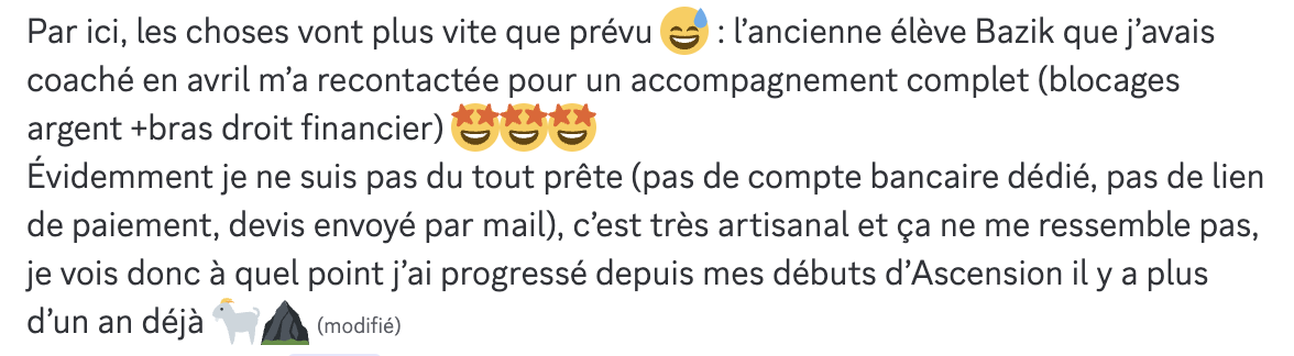 Message d'élève