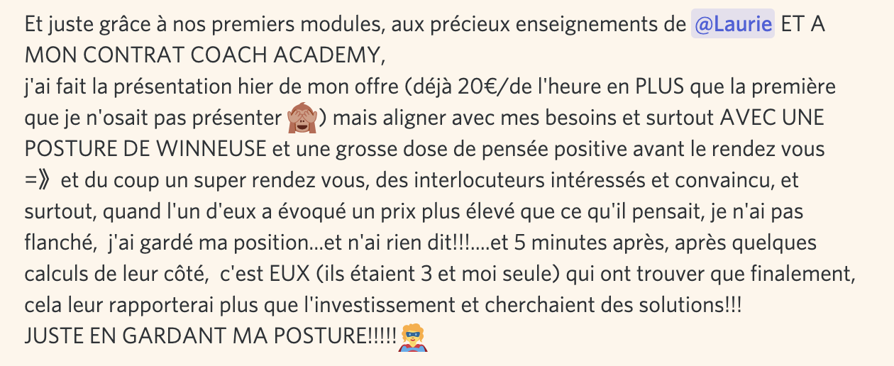 Message d'élève