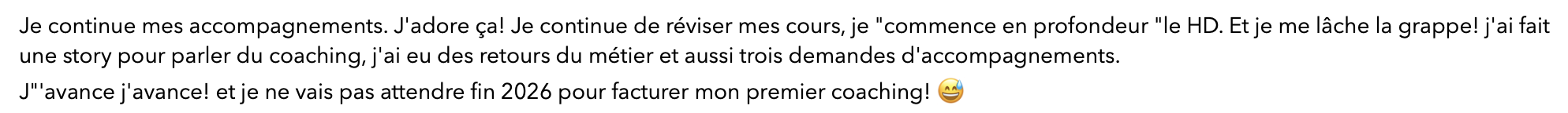Message d'élève