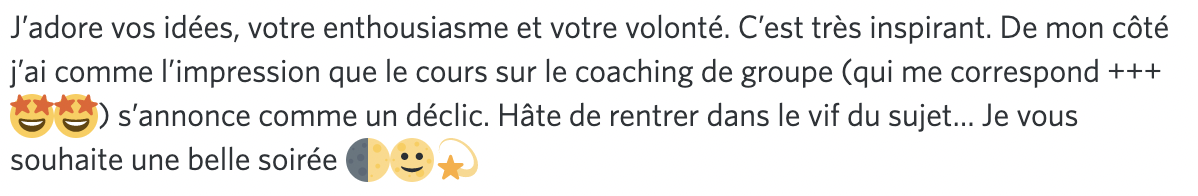 Message d'élève