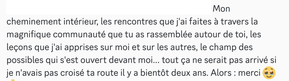Message d'élève